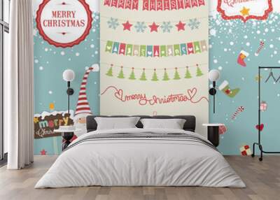 Happy Christmas Wall mural