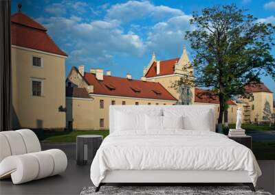 View to the old castle in sunny day Wall mural