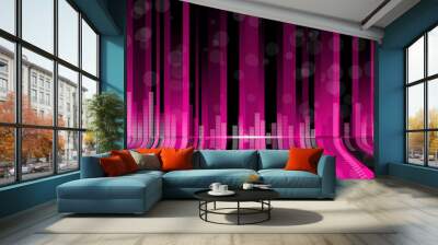 Glowing disco ball background Wall mural