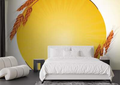 wheat border and starburst Wall mural