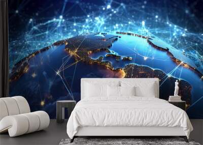 Communication technology for internet business Wall mural