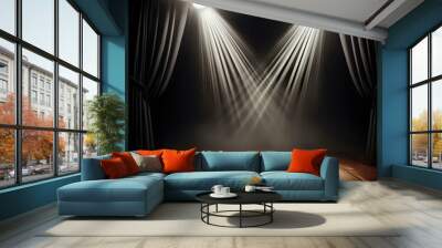 stage with spotlight Wall mural