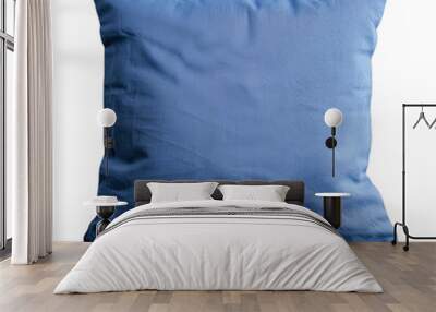 Soft blue pillow isolated on transparent background Wall mural