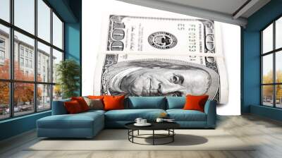 Folded 100 US$ Bills Wall mural