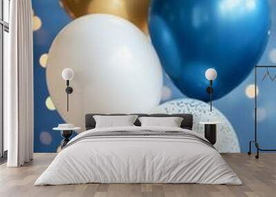 Colorful Balloons with Bokeh Background for Celebrations Wall mural