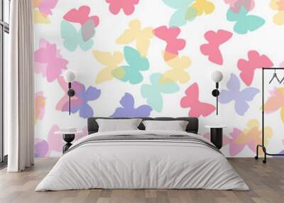 Beautiful colorful butterflies seamless pattern Wall mural