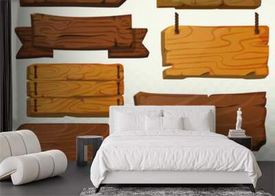 Blank or empty west signboards or wood plank Wall mural