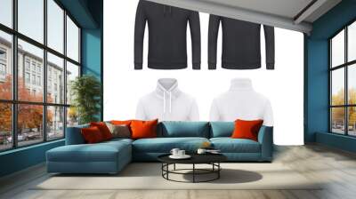 Mockup template, men kangaroo hoodie sweatshirt Wall mural