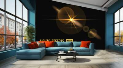 Zenith sun shine through lens light effect Wall mural