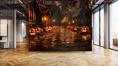 candles pumpkin Wall mural