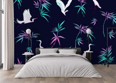 tr neon bird 2 Wall mural