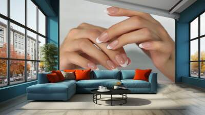 Beautiful Female Hands. Beautiful hands with perfect nails Wall mural