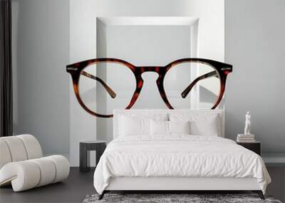 3d glasses on white background Wall mural