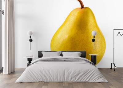 a yellow pear with a stem Wall mural