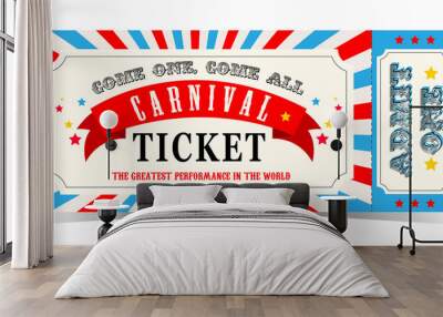 carnival ticket Wall mural