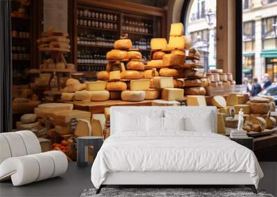 cheese shop. AI generated content Wall mural