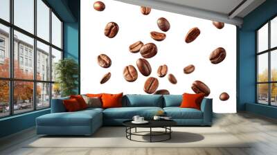 coffee beans on white Wall mural