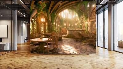 Fantasy elvish tavern Wall mural