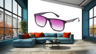 Fashionable sunglasses for women. burgundy glass. beautiful shape. Women's accessory.on a white isolated background.	 Wall mural