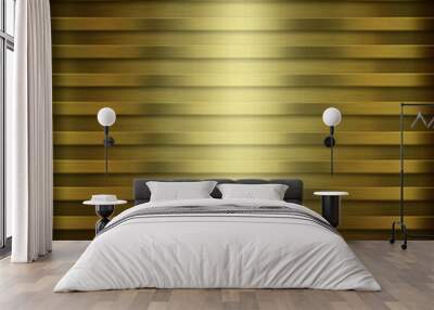 Gold polished metal texture, steel background for design Wall mural