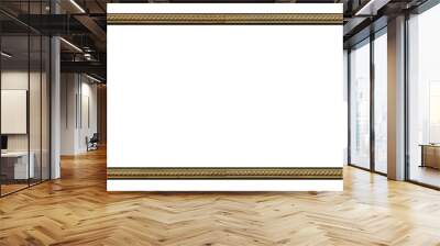 Golden frame for paintings, mirrors or photo isolated on white background Wall mural