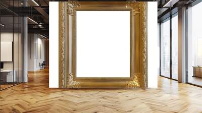 Golden frame for paintings, mirrors or photo Wall mural