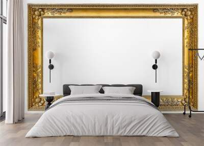 Golden frame for paintings, mirrors or photos Wall mural