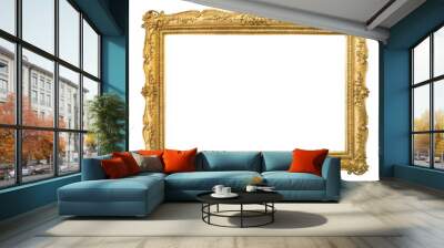 Golden frame for paintings, mirrors or photos Wall mural