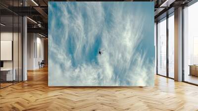 helicopter high in the sky Wall mural