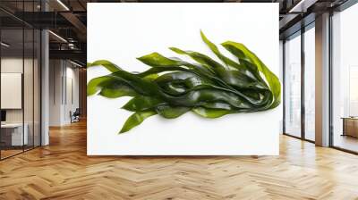 Isolated laminaria, spirulina, fucus, litotamnia seaweed, white background Wall mural