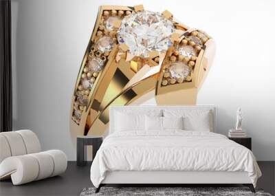 Jewelry isolated on background. 3d rendering - illustration Wall mural