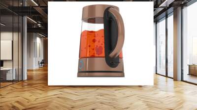 Kettle isolated on transparent background. 3d rendering - illustration Wall mural