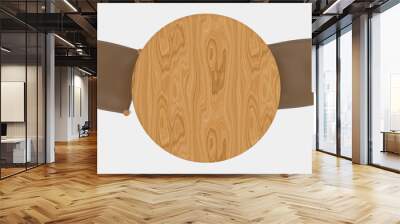 Kitchen table top view isolated on background. 3d rendering - illustration Wall mural