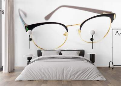 modern fashionable womens glasses for sight. glasses on a light background. Wall mural