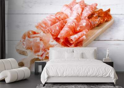 Platter of serrano jamon Cured Meat Wall mural