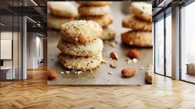 nut homemade cookies with almonds Wall mural