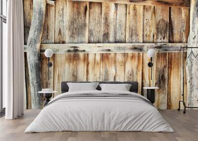 old wood boards, vintage background. Wall mural