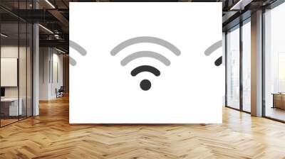 wifi icons set. mobile wireless signal strength indicator. internet connection symbol icons. differe Wall mural