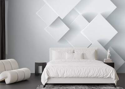 Abstract geometric shape from gray rhombus Wall mural