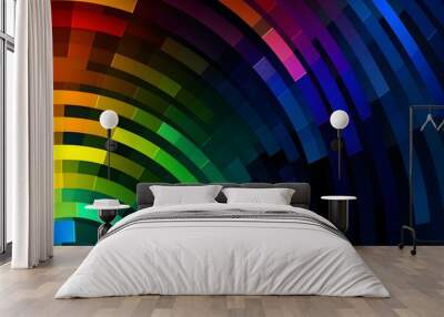 Rainbow futuristic modern background, colorful gradient wallpaper Wall mural