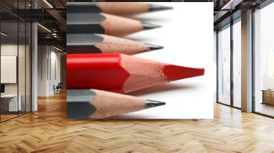 pencils isolated on white background Wall mural