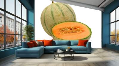 sweet baby melon isolated on white background Wall mural