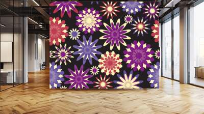 Seamless  with bright flowers  Wall mural