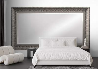 Silver wooden frame for a picture or a mirror Wall mural