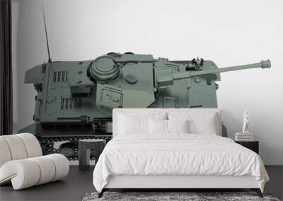 Tank isolated on grey background. 3d rendering - illustration Wall mural