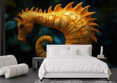 Vibrant Seahorse Artwork Wall mural