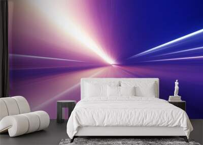 Speed motion on the road at night time. Wall mural