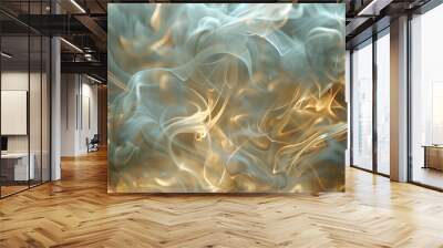 white gold glowing smoke background, Pattern background template, Wall mural