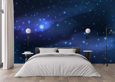 Starry in the night sky background Wall mural