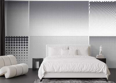 Modern halftone background. Vintage dotted texture for anime or manga design. Abstract comic grunge background Wall mural